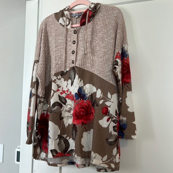 White Birch Floral Hoodie - Picture 2 of 7